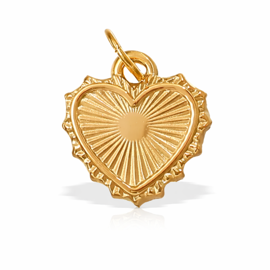 Charm din inox placat cu aur waterproof „Philia” – Legatura inimilor