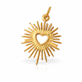 Charm din inox placat cu aur waterproof „Helios” – Inima luminii