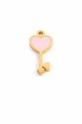 Charm din inox placat cu aur waterproof „Nira” – Cheia spre inima ta