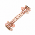 Curea pentru Apple Watch cu charmuri roz „Agapi Rosa”