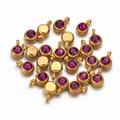 Charm din inox placat cu aur magenta - Life in pink