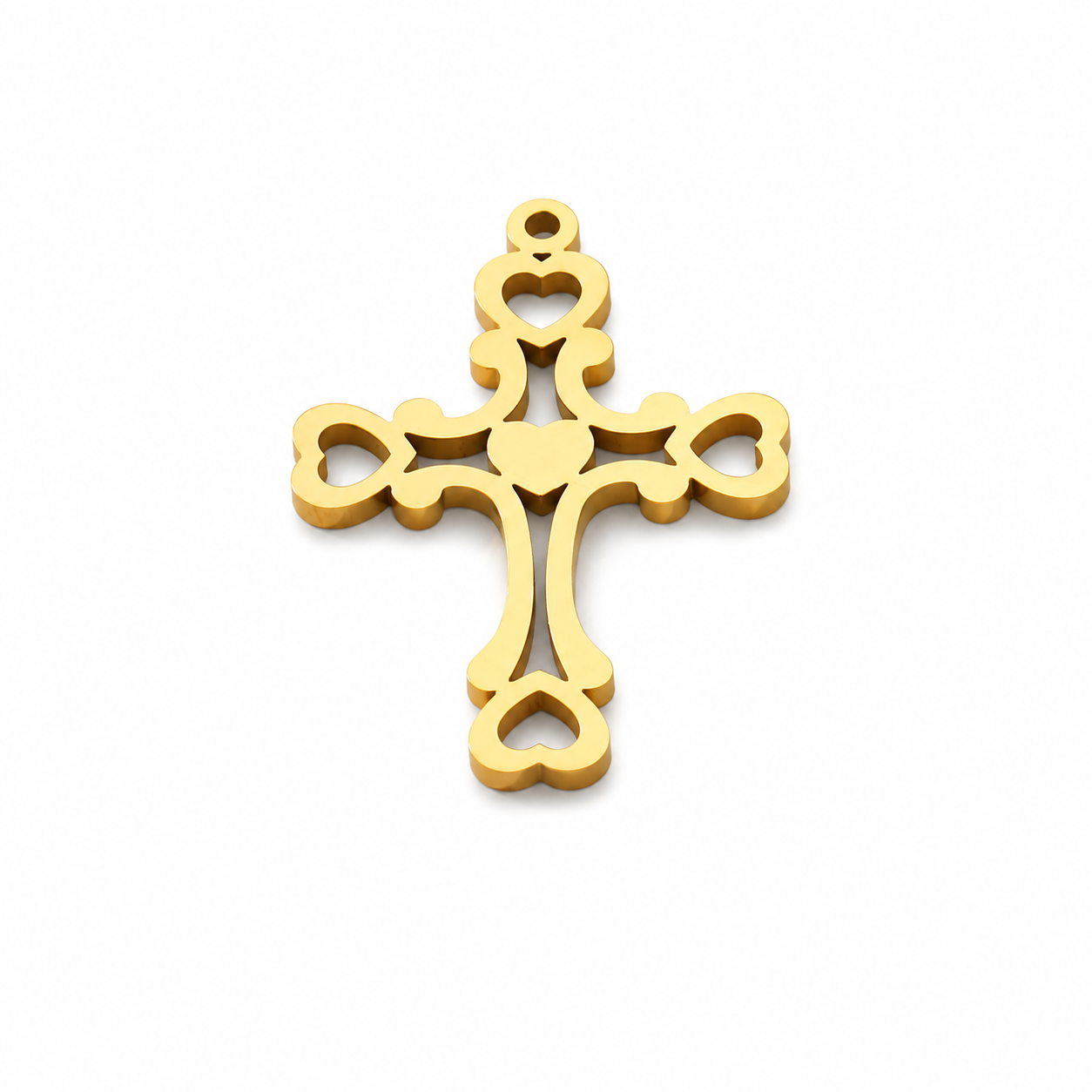 Charm din inox placat cu aur waterproof „Soteria” – Simbolul protecției