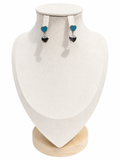 Cercei din inox „Blue Heart”