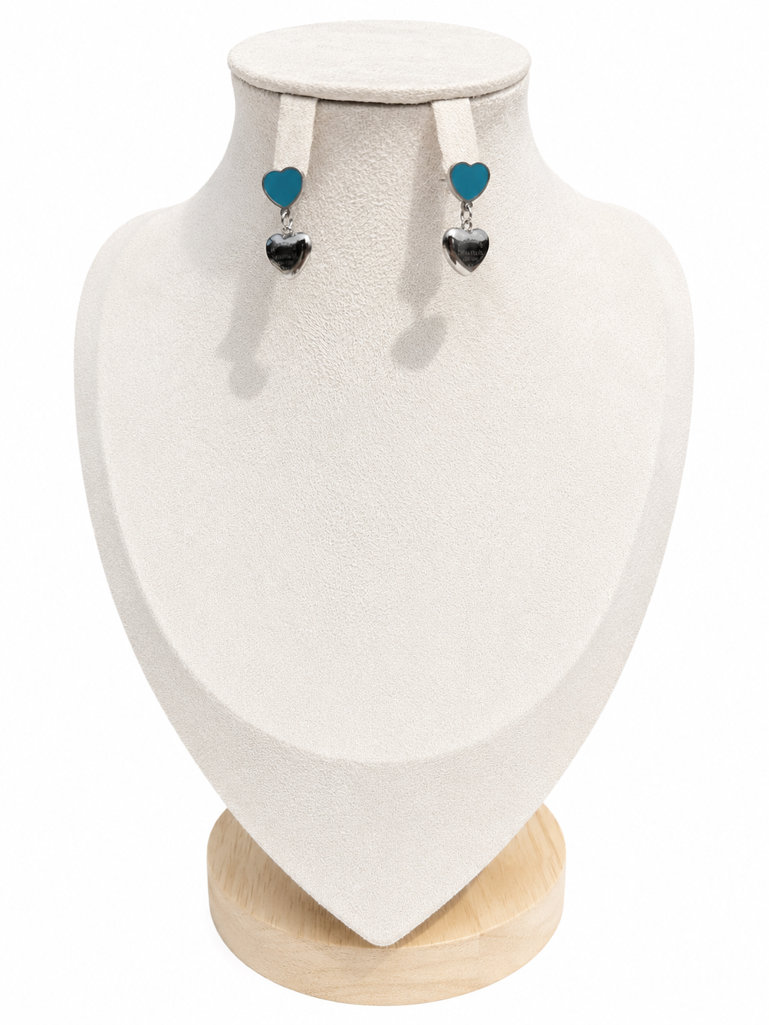 Cercei din inox „Blue Heart”