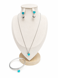 Set bijuterii din inox „Blue Heart”