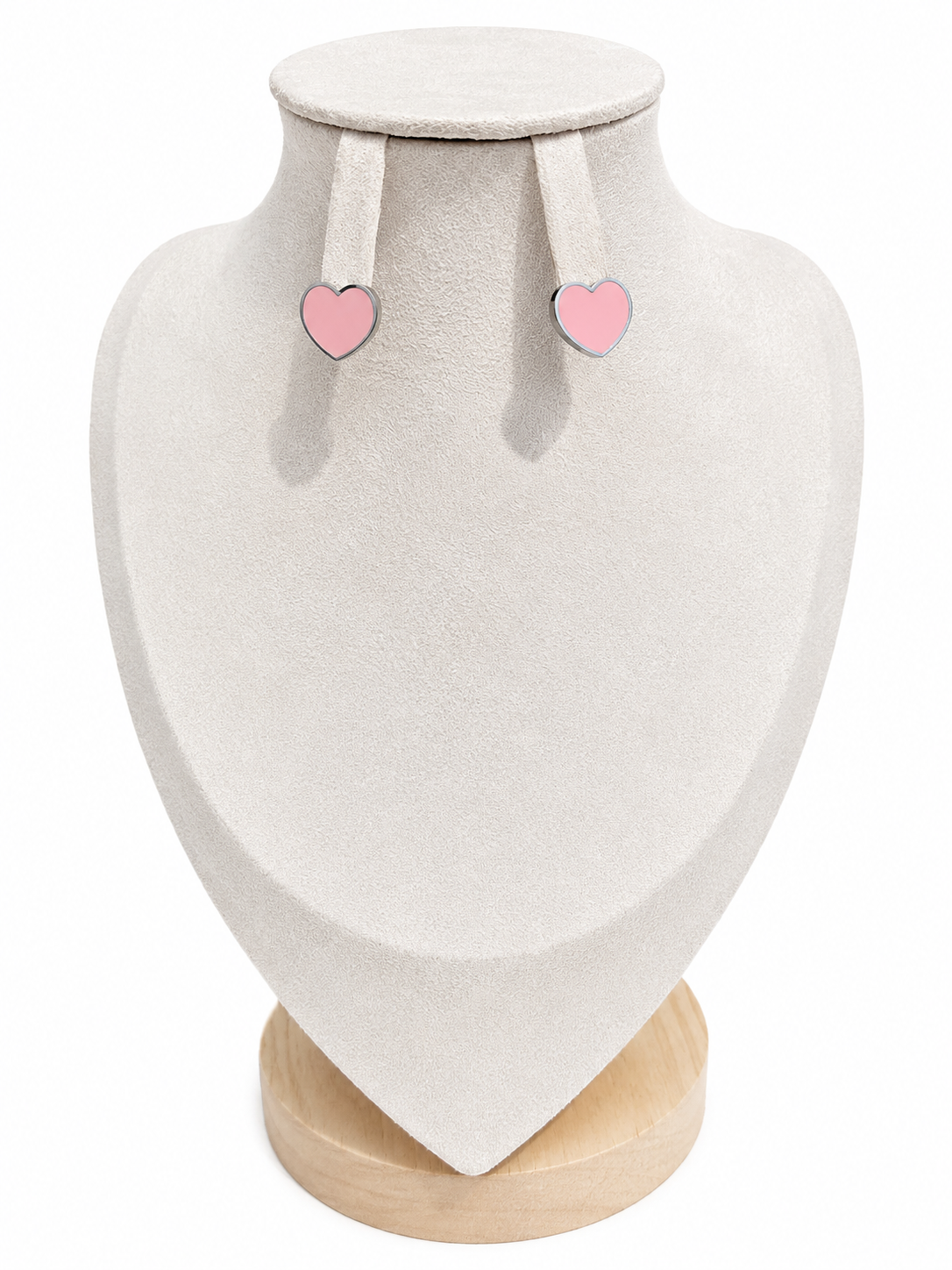 Cercei din inox „Pink Heart”