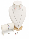 Set bijuterii din inox „Pink Heart 1”